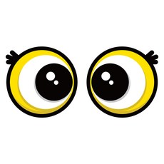 Mungkiwoldeu 貨車大眼睛高亮度反光貼紙組 大型 28cm, 1套, 大眼睛003