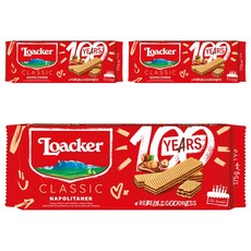 Loacker 萊佳哈斯 經典拿坡里威化餅, 175g, 3個