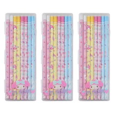 三麗鷗卡通明星 8支入鉛筆盒 美樂蒂 B, 3套, 粉紅色