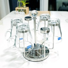 21C Trend 奢華旋轉式杯架, 銀色, 1個