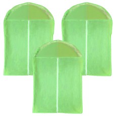 E.City 無紡布西服防塵罩收納掛袋 綠色 108 x 60cm 防塵透氣 衣物收納好幫手, 3入, 1組