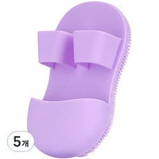 바코젤 실리콘 페이스 스크럽 마사지 손가락 장갑, 퍼플, 5개