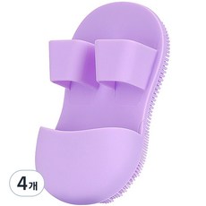 바코젤 실리콘 페이스 스크럽 마사지 손가락 장갑, 퍼플, 4개
