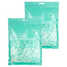 AVCA 深層清潔酷涼薄荷一次性牙間牙線 + 攜帶盒, 2套