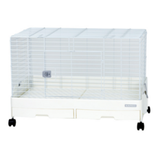 LillipHut 麗利寶 專利式雙抽屜易潔兔籠 2350, 白色, 1個