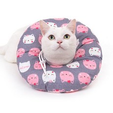 유앤미 반려동물 쿠션 넥카라 퍼플 고양이 XS FYQ006, 1개