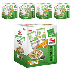ViVa 萬歲牌 海苔杏仁小魚, 加州頂級杏仁, 產地優選海苔, 含鈣健康美味, 每日一包, 120g, 5盒