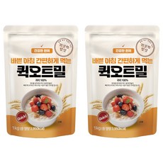 DGFARM 即食燕麥片, 1kg, 2個