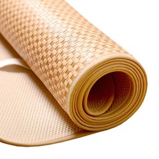 神田職人 3D加厚格紋透氣天然涼蓆, 單人3尺(90x180cm), 聚酯纖維+植物纖維, 台灣製