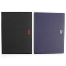 morning glory 8000 人造皮革精裝筆記本 16開 2入組, 1套, 黑色, 海軍藍
