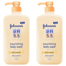Johnson's 嬌生 嬰兒PH5.5溫和沐浴露 蜂蜜舒緩, 750ml, 2瓶