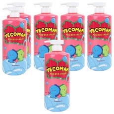 Yecomam 兒童大容量3合1多效合一沐浴洗髮露 草莓, 1L, 6個
