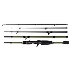 YUSHANG 漁鄉釣具 綠川 Green River 5節 多節竿 槍柄5節, 黑色 + 綠色