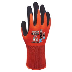 WONDER GRIP 多給力 COMFORT 升級可觸屏乳膠防滑工作手套 M WG-310RT, 橘色 + 黑色, 1雙