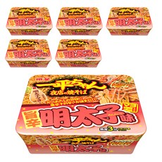 明星食品 一平夜店炒麵 辛辣明太子味, 6入