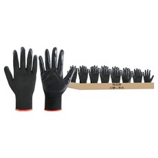 工作手套 C410 23 x 11 x 7.3cm 全黑 34g 10雙/組, 1組