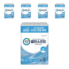 KleanNara 可綠納樂 Clean Soft 天然紙漿3層高級捲筒衛生紙, 30m, 5個, 30入