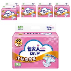 Dr.P 包大人 全功能防護 黏貼型成人紙尿褲, S, 18片, 6包