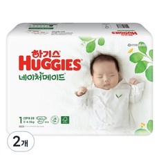 신 하기스 네이처메이드 밴드형 기저귀 공용 신생아용, 1단계, 120매