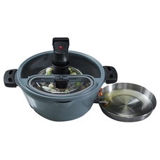 램프쿡 국산 인덕션 플러스 자동 회전 냄비 HS-0010-1, 1개, 전체길이 380mm
