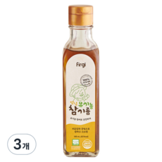 퍼기 안심 유기농 참기름, 참깨, 185ml, 3개