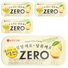 LOTTE 樂天 ZERO Zero無糖檸檬薄荷糖, 4盒, 28g