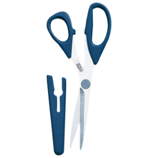 Clover 可樂牌 CAPO210剪刀 刀片/不鏽鋼手柄 總長約21cm, 藍色, 1支