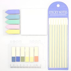 Harvey Space 透明自黏便條紙索引貼組, 1套, 藍色