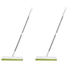 多功能魔術刮 Set 2支 橡膠卡紙槽 靜電吸附毛髮 懸掛收納, 抹茶綠, 1組