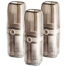 中國 透明旅行牙刷盒 6.9 x 6.9 x 20cm, 3個