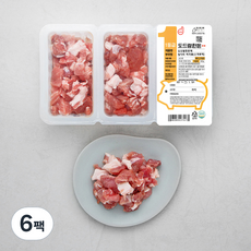 도드람한돈 돼지 앞다리 스마트팩 1등급 찌개용 (냉장), 200g, 6팩