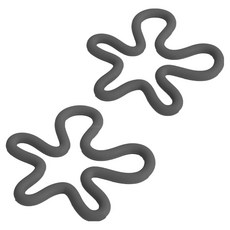 데미무드 물결 실리콘 냄비받침, 차콜, 2개