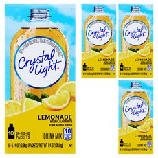 Crystal Light 低卡水果風味沖飲粉 檸檬口味, 3.96g, 10條, 4盒