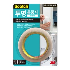 3M Scotch 3M 透明門窗密封條 窄款 25mmX8m, 1個
