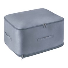 可壓縮擠壓式收納袋 灰色 防塵防潮 衣物整理, 中, 1入, 1個