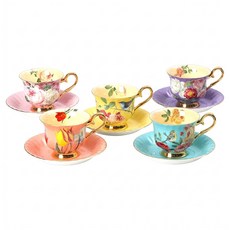 Royal Essex Stechcol 骨瓷咖啡杯5入組, Whisper Garden, 1組