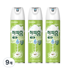 해피홈 에어로솔 수성 모기퇴치제 가든향, 9개, 500ml