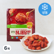 풀무원 허니퐁당 매콤치킨 (냉동), 350g, 6개