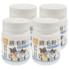 DOG CAT STAR 汪喵星球 犬貓用排毛粉, 雞肉虱目魚口味, 含魚油及亞麻仁油, SGS合格認證, 糞便潤滑 + 溫和排毛, 50g, 4罐