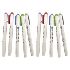 ZEBRA 斑馬牌 MILDLINER 雙頭柔性螢光筆 WKT7, 冷澀系, 10支