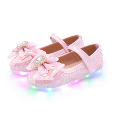 Kiphant 女童亮片愛心LED鞋 K-69