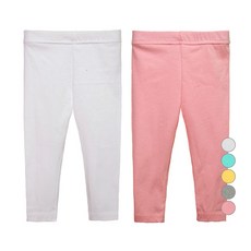유라비 아동용 파스텔 7부 레깅스 2종세트