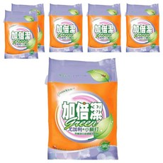 加倍潔 尤加利防蟎潔白洗衣粉補充包, 2kg, 6包