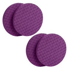 마켓감성 홈트 원형 플랫매트, 보라색, 4개