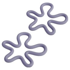 데미무드 물결 실리콘 냄비받침, 퍼플, 2개