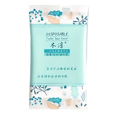 木淳 雙層可貼可溶水馬桶隔髒座墊 單片包裝 50片, 45 x 36cm, 單色, 1組