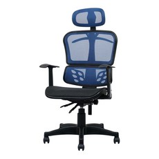 收納王妃 透氣辦公椅, 藍色, 1個
