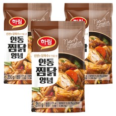 하림 안동찜닭 양념, 200g, 3개