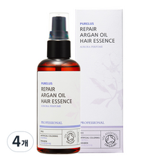 퓨어러스 리페어 아르간 오일 헤어에센스 오로라, 90ml, 4개