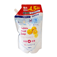 第一石鹼 泡沫洗手液 特大補充包 葡萄柚香 900ml 溫和潔淨, 1包